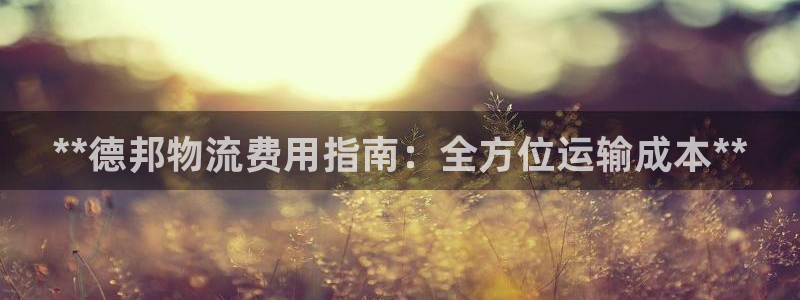 28圈官方网站预测：**德邦物流费用