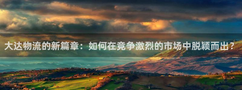 28圈注册登录链接：大达物流的新篇章